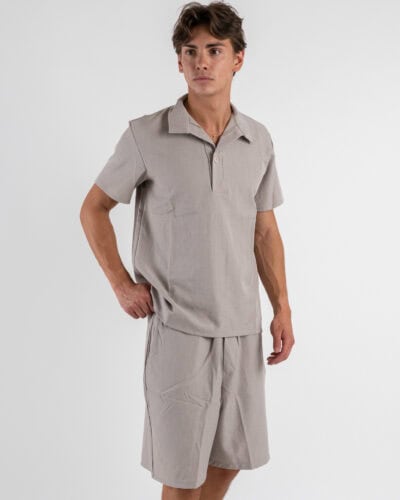 Coordinato corto con Polo mm Bermuda con coulisse 1402 Fango 2 Home