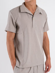 Coordinato corto con Polo mm + Bermuda con coulisse 1402 Fango (3)