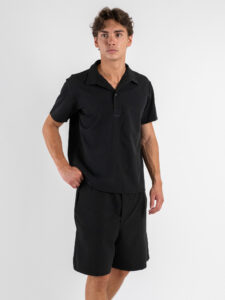 Coordinato corto con Polo mm + Bermuda con coulisse 1402 Nero (2)
