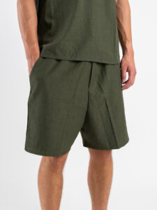 Coordinato corto con Polo mm + Bermuda con coulisse 1402 Verde Militare (7)