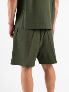 Coordinato corto con Polo mm + Bermuda con coulisse 1402 Verde Militare (8)