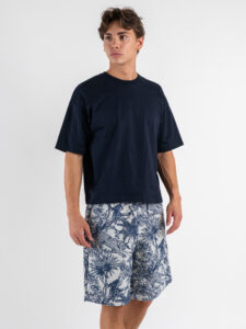 ESTASI T-shirt croppata LUNA Blu (2)