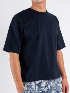 ESTASI T-shirt croppata LUNA Blu (3)