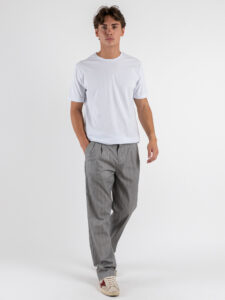 ESTASI T-shirt regular girocollo basica stretch MARTE Bianco (1)