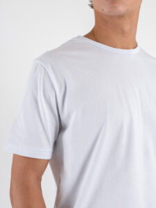 ESTASI T-shirt regular girocollo basica stretch MARTE Bianco (3)