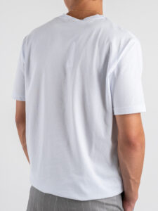 ESTASI T-shirt regular girocollo basica stretch MARTE Bianco (5)