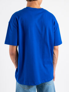 ESTASI T-shirt regular in cotone con spalla scesa SOLE Royal (1)