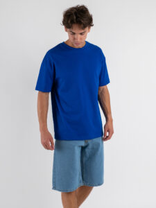 ESTASI T-shirt regular in cotone con spalla scesa SOLE Royal (2)