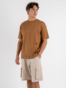 ESTASI T-shirt regular in cotone con spalla scesa SOLE TabaccoESTASI T-shirt regular in cotone con spalla scesa SOLE Tabacco (2)