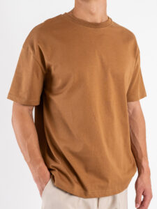 ESTASI T-shirt regular in cotone con spalla scesa SOLE TabaccoESTASI T-shirt regular in cotone con spalla scesa SOLE Tabacco (5)