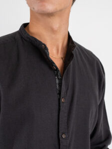 IMPERIAL Camicia con collo alla coerana C82993CA02 Navy (4)