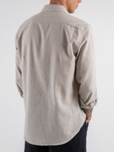IMPERIAL Camicia in misto lino con colletto C81987720 Beige (1)