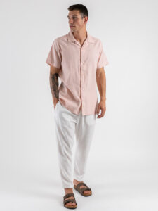IMPERIAL Camicia mm con collo bowling C82993CA09 Rosa (2)