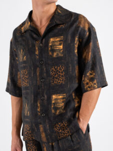 IMPERIAL Camicia mm in fantasia animalier C1M1JUX Moro (4)