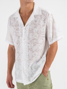 IMPERIAL Camicia mm traforata C6407E383 Off-White (4)