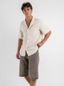 IMPERIAL Camicia regular mm in misto viscosalino CA80JTV Beige (2)