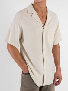 IMPERIAL Camicia regular mm in misto viscosalino CA80JTV Beige (5)