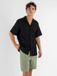 IMPERIAL Camicia regular mm in misto viscosalino CA80JTV Nero (1)