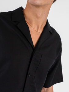 IMPERIAL Camicia regular mm in misto viscosalino CA80JTV Nero (3)