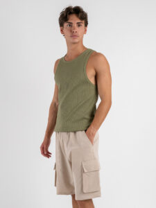 IMPERIAL Canotta in cotone a costine R58311628 Militare (2)