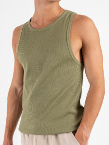 IMPERIAL Canotta in cotone a costine R58311628 Militare (3)