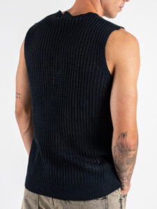 IMPERIAL Gilet in maglia traforata M6372504SV Blu (3)