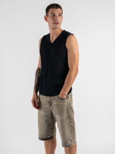 IMPERIAL Gilet in maglia traforata M6372504SV Blu (4)