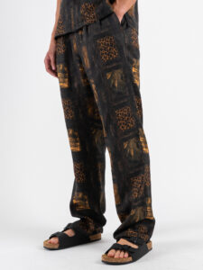 IMPERIAL Pantalone baggy in fantasia animalier PE6XJUX Moro (3)