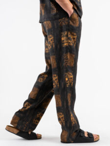 IMPERIAL Pantalone baggy in fantasia animalier PE6XJUX Moro (6)