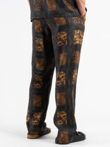 IMPERIAL Pantalone baggy in fantasia animalier PE6XJUX Moro (7)