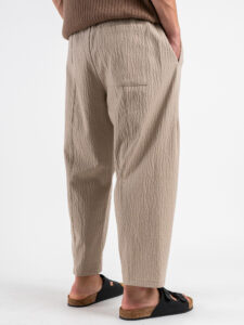IMPERIAL Pantalone cropped con coulisse in vita PE6HJBC Beige (1)