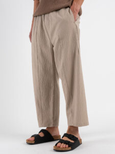 IMPERIAL Pantalone cropped con coulisse in vita PE6HJBC Beige (3)