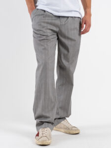 IMPERIAL Pantalone gamba morbida gessato PD3MJWF Grigio (4)