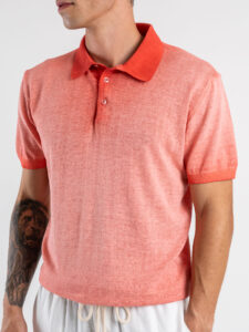 IMPERIAL Polo in maglia con bottoni effetto sfumato M6372FREDD Rosa (3)