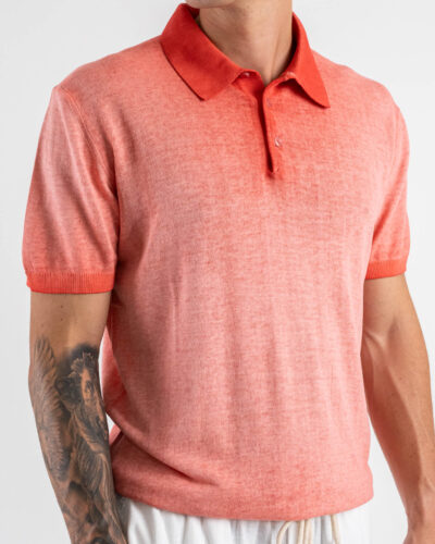 IMPERIAL Polo in maglia con bottoni effetto sfumato M6372FREDD Rosa 5 Home