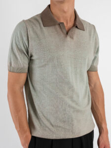 IMPERIAL Polo in maglia effetto sfumato M6372490PS Moro (3)