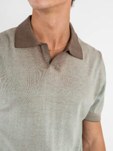 IMPERIAL Polo in maglia effetto sfumato M6372490PS Moro (4)