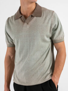 IMPERIAL Polo in maglia effetto sfumato M6372490PS Moro (5)