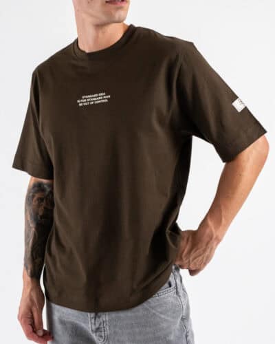 IMPERIAL T shirt in cotone a girocollo con stampa sul retro T8588T02 Moro 1 Nuovi Arrivi