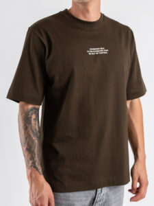 IMPERIAL T-shirt in cotone a girocollo con stampa sul retro T8588T02 Moro (3)