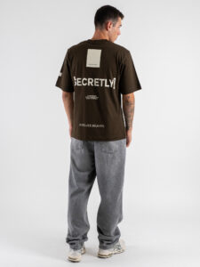 IMPERIAL T-shirt in cotone a girocollo con stampa sul retro T8588T02 Moro (4)