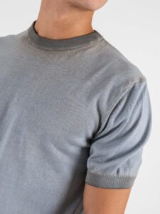 IMPERIAL T-shirt in maglia a girocollo effetto sfumato M6372490GM Fango (2)