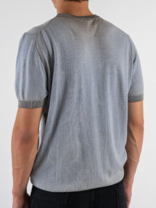 IMPERIAL T-shirt in maglia a girocollo effetto sfumato M6372490GM Fango (3)