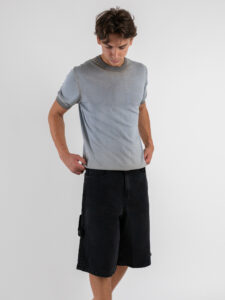 IMPERIAL T-shirt in maglia a girocollo effetto sfumato M6372490GM Fango (4)
