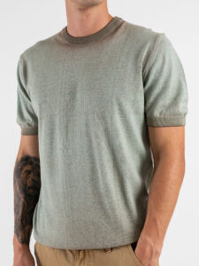 IMPERIAL T-shirt in maglia a girocollo effetto sfumato M6372490GM Moro (1)
