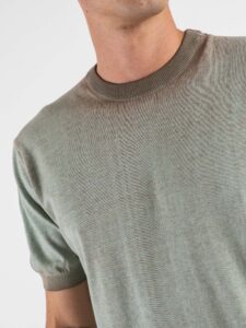 IMPERIAL T-shirt in maglia a girocollo effetto sfumato M6372490GM Moro (2)