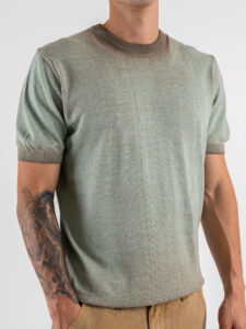 IMPERIAL T-shirt in maglia a girocollo effetto sfumato M6372490GM Moro (3)