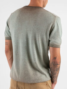 IMPERIAL T-shirt in maglia a girocollo effetto sfumato M6372490GM Moro (4)