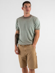 IMPERIAL T-shirt in maglia a girocollo effetto sfumato M6372490GM Moro (5)