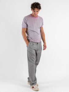 IMPERIAL T-shirt in maglia a girocollo effetto sfumato M6372490GM RosaGrigio (1)